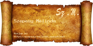 Szepesy Melinda névjegykártya